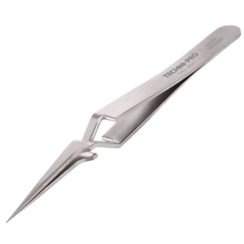 Reverse Action Tweezers, Style 5AX, Anti-Acid/Anti-Mag, SS, Very Fine, 4.3"